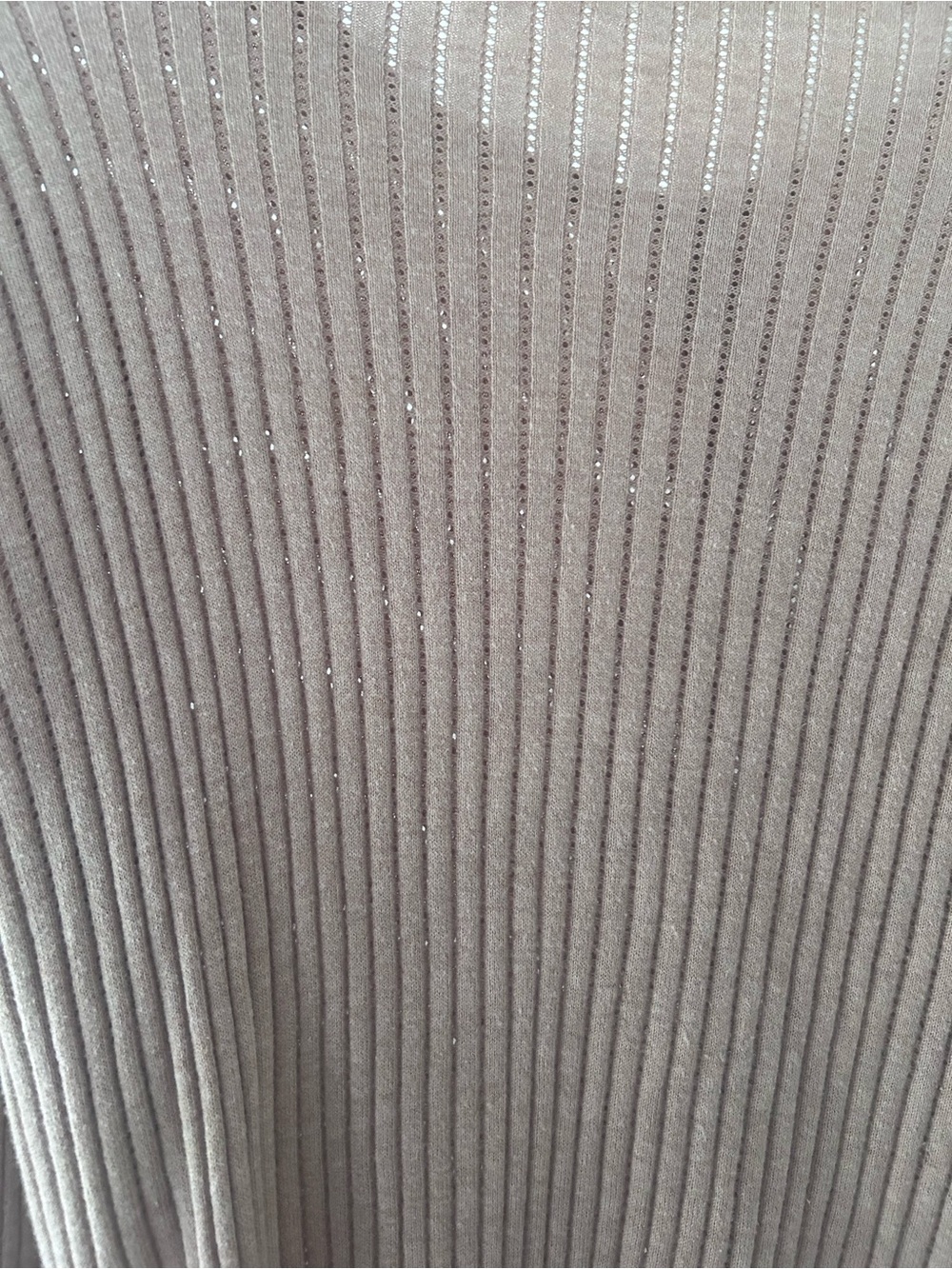 Skin Ribbed Button-Front Cardigan in Taupe - Picture 5 of 5